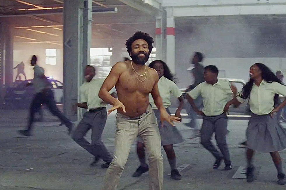 Donald Glover, aka Childish Gambino, in the “This Is America” video. (Photo: Childish Gambino/Vevo via YouTube)