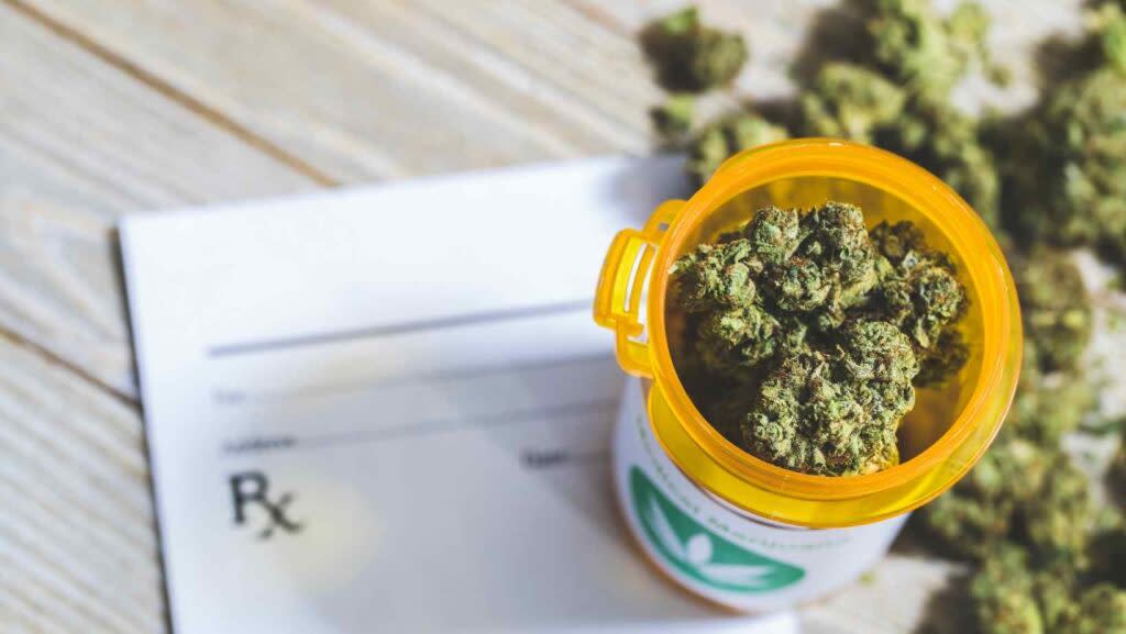 medical marijuana in a prescription bottle