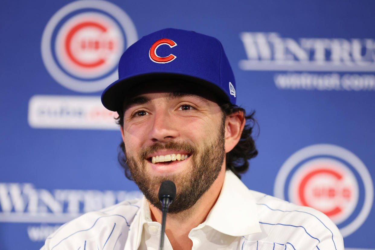 Dansby Swanson shared his reasons for wanting to join the Cubs on Wednesday. (Photo by Michael Reaves/Getty Images)