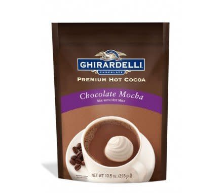 Chocolate. Mocha. Need we say more?  <br> <a href="http://www.ghirardelli.com/store/chocolate-mocha-hot-cocoa-pouch.html" target="_blank">Chocolate Mocha Hot Cocoa</a>, Ghiradelli, $5.95 