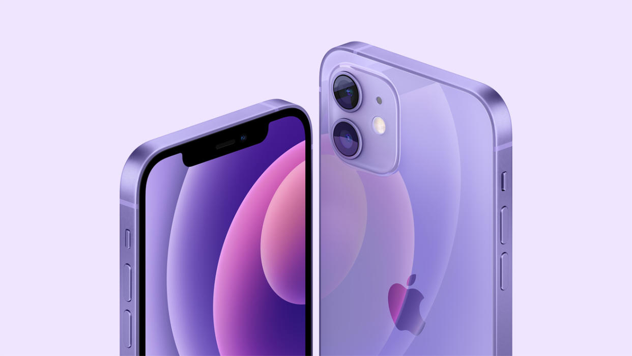  Apple iPhone 12 in purple 