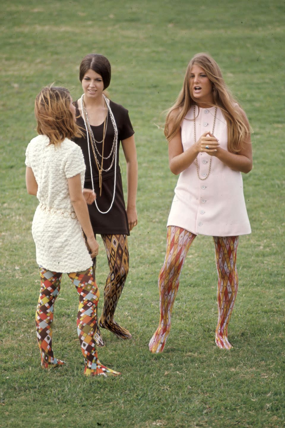 <p>Whoever thought that multi-coloured, multi-patterned tights would flatter ANY HUMAN'S legs was seriously mistaken. </p>