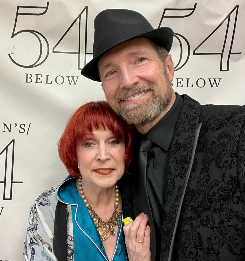 Ann Morrison and her musical director and pianist John Shirley at 54 Below in New York City for their show “Ann Morrison: Merrily From Center Stage.”