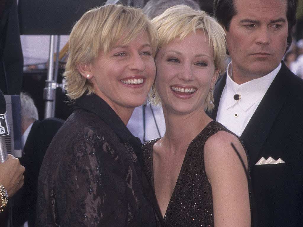 Ellen DeGeneres was dating actor Anne Heche around the time she came out in1997. (Getty Images)