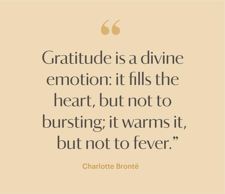 thanksgiving quote by charlotte bronte