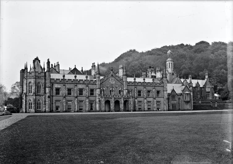 An old manor house in rural Ireland.