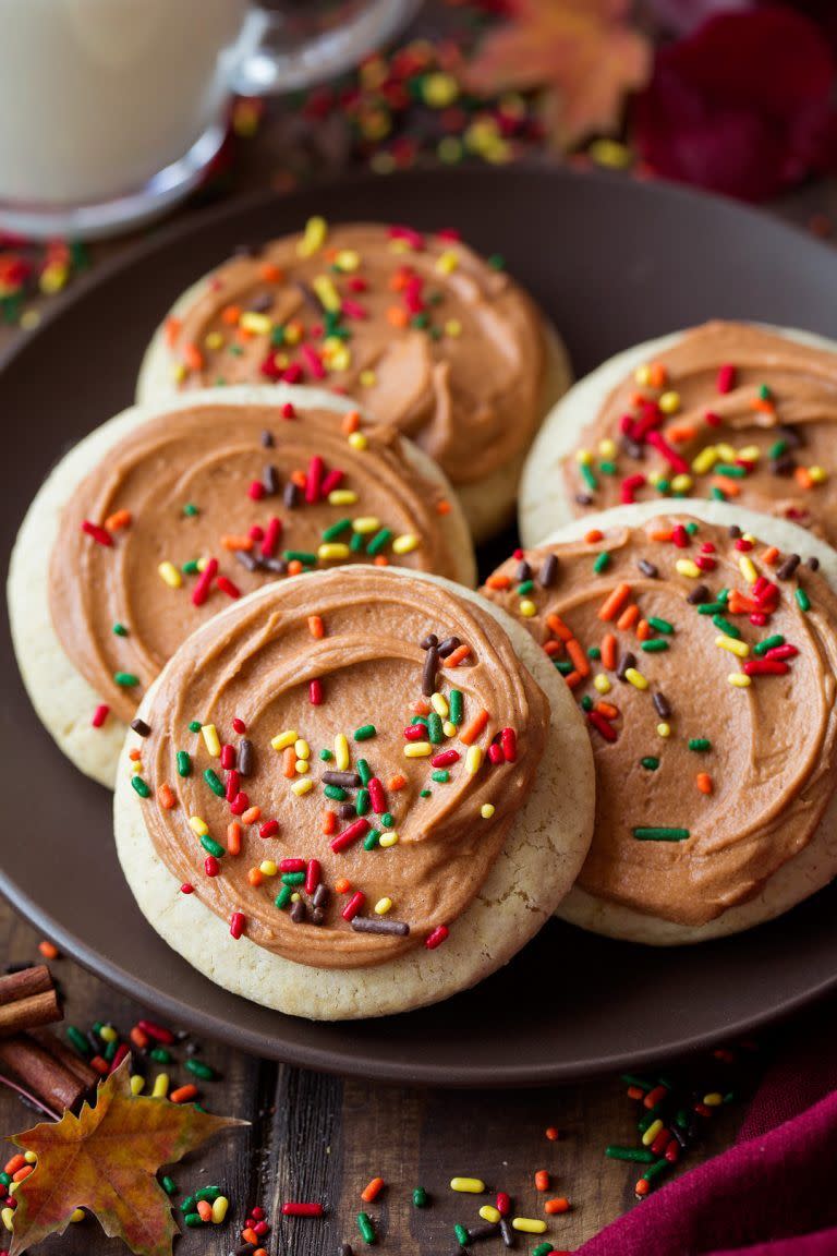 Soft Frosted Maple Cinnamon Sugar Cookies