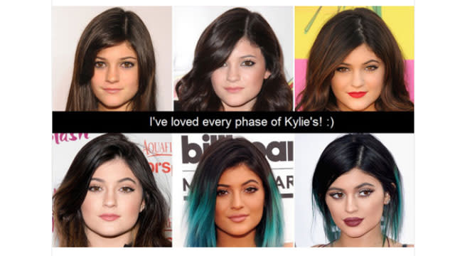 Alright, everybody! You can stop bruising your lips now. Many swollen mugs later, Kylie Jenner is responding to people trying to emulate her famous full-lip look. <strong>PICS: People Are Doing the 'Kylie Jenner Challenge' and the Results Are Hilariously Awful </strong> The 17-year-old <em>Keeping Up With the Kardashians</em> star tweeted: "I'm not here to try & encourage people/young girls to look like me or to think this is the way they should look. I want to encourage people/young girls like me to be YOURSELF & not be afraid to experiment w your look." I'm not here to try & encourage people/young girls to look like me or to think this is the way they should look. (Cont...)— Kylie Jenner (@KylieJenner) April 21, 2015 I want to encourage people/young girls like me to be YOURSELF & not be afraid to experiment w your look. ❤️❤️❤️— Kylie Jenner (@KylieJenner) April 21, 2015 <strong>NEWS: It Takes Kylie Jenner 40 Minutes a Day to Get Her Famous Lips </strong> See everybody? All you have to do is be yourself! Sorry if it's too late... just did the #kyliejennerchallenge wtf is wrong with me pic.twitter.com/rG9Tv62xSa— ✕ (@michellenajeraa) April 19, 2015 We guess the takeaway is that growth can be hard. Everything changes! Tumblr So YOU BE YOU. But seriously, don't mess around! Dermatologist Dr. Engelman talked to <em> The Insider</em> about the dangers of the "Kylie Jenner Challenge." <strong>WATCH: Kylie Jenner Tries Blue Eyes For Fun </strong> "You can put yourself at risk for permanent disfigurement," said Dr. Engelman. "I would certainly tell parents who see their children participate in this challenge that’s dangerous and really try to stop that behavior as quickly as you see it."