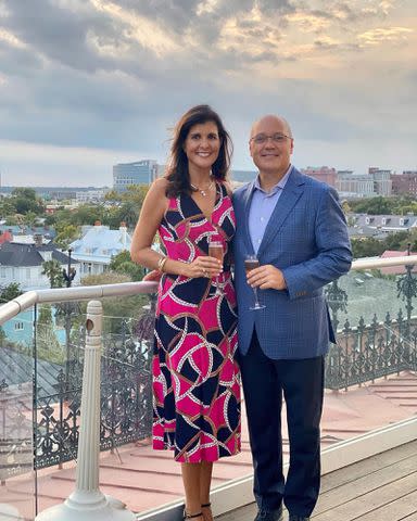 <p>Nikki Haley Instagram</p> Nikki Haley and Michael Haley in 2022