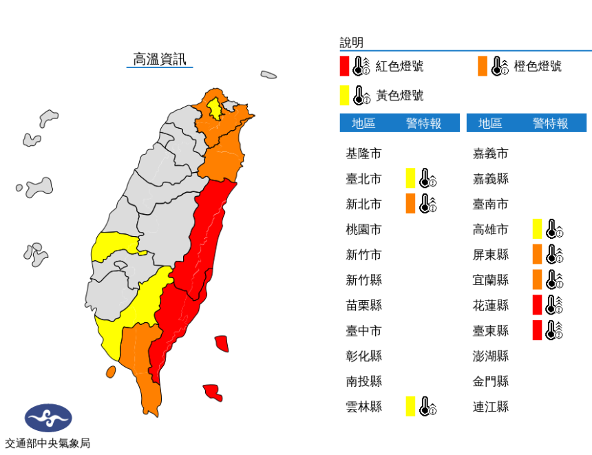 高溫資訊／氣象局提供