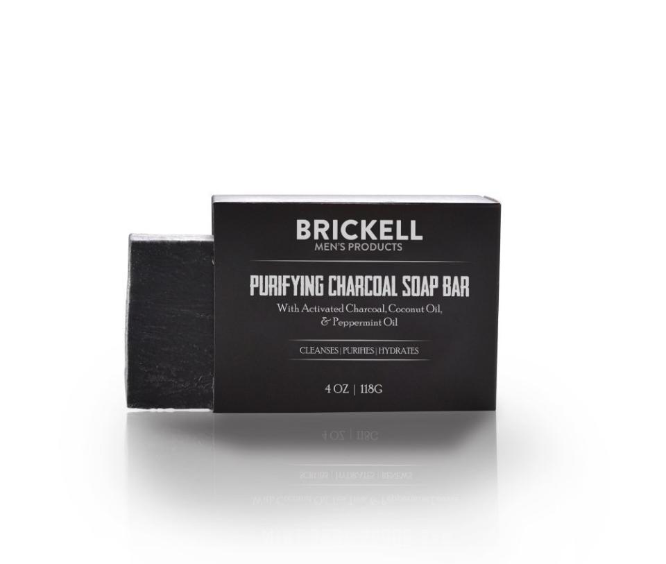 Brickell Men's Purifying Charcoal Soap Bar for Men