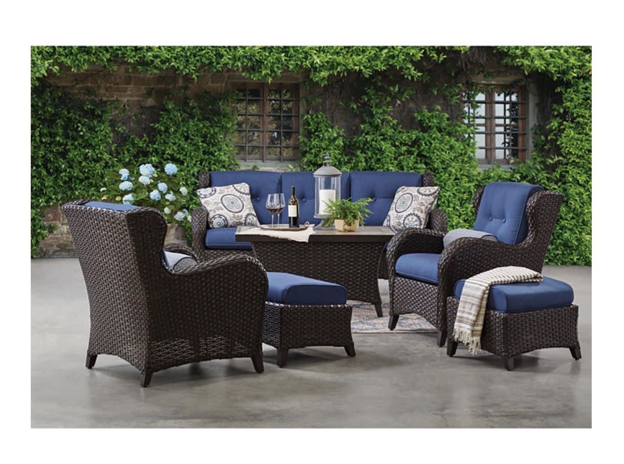 Member's Mark Heritage 6-Piece Deep Seating Patio Set with Sunbrella Fabric - Indigo