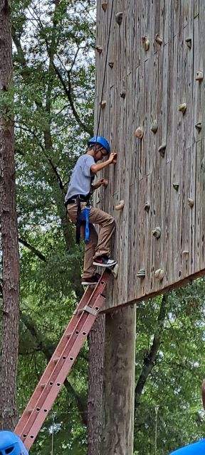 Climbing exercise at Cadet Academy in Salemburg.