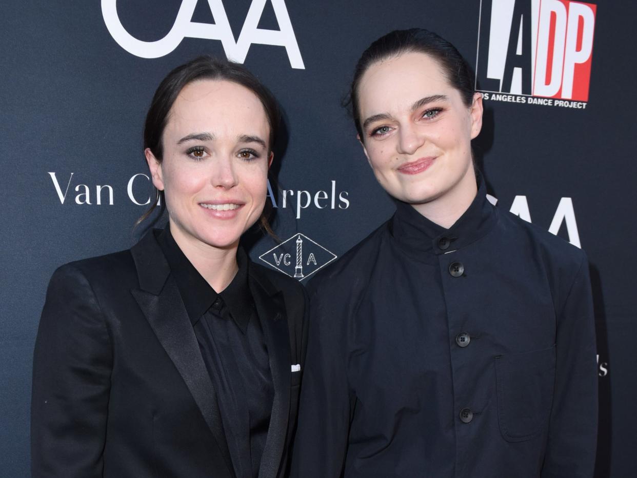 Elliot Page and Emma Portner at a gala on 7 October 2017 in Los Angeles, California (Vivien Killilea/Getty Images for LA Dance Project)