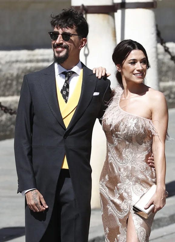 Marron y Arancha Morales en la boda de Sergio Ramos y Pilar Rubio