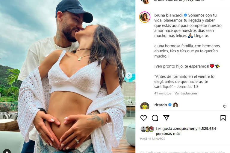 Neymar será padre por segunda vez, así lo confirmó su pareja Bruna Biancardi