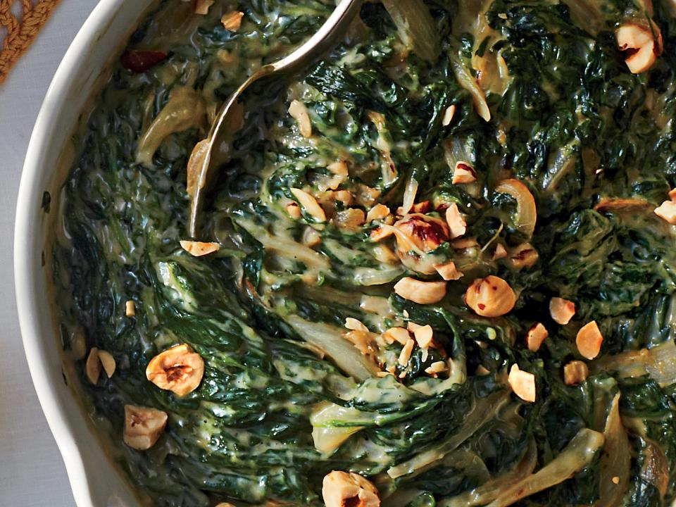 Creamed Spinach With Hazelnuts