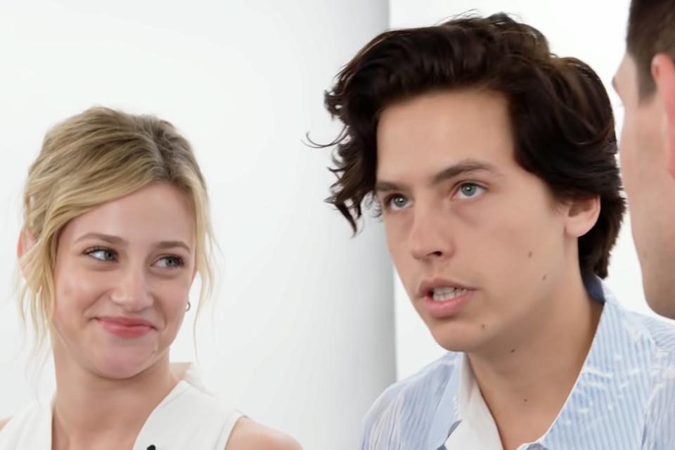 Cole got a giggle out of Lili while <a href="https://people.com/tv/cole-sprouse-lili-reinhart-shy-at-first/" rel="nofollow noopener" target="_blank" data-ylk="slk:taking a Riverdale cast "friendship test" for;elm:context_link;itc:0;sec:content-canvas" class="link ">taking a <em>Riverdale </em>cast "friendship test" for </a><em><a href="https://people.com/tv/cole-sprouse-lili-reinhart-shy-at-first/" rel="nofollow noopener" target="_blank" data-ylk="slk:Glamour;elm:context_link;itc:0;sec:content-canvas" class="link ">Glamour</a></em> in September 2018. He revealed she was "shy at first."