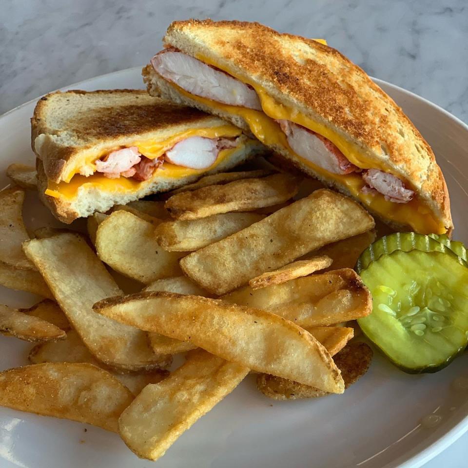 Comfort is waiting for you at Moby Dick Brewing Co. with their Lobster Grilled Cheese.