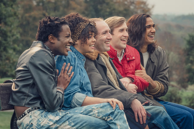 L-R: Omari Douglas, Lydia West, David Carlyle, Calum Scott Howells, and Nathaniel Curtis in 'It's a Sin'<span class="copyright">Ben Blackall/HBO Max</span>