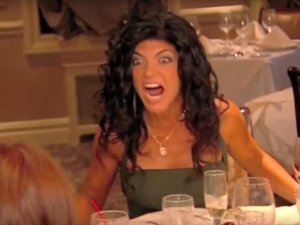 teresa Giudice table flip yelling angry real housewives new jersey