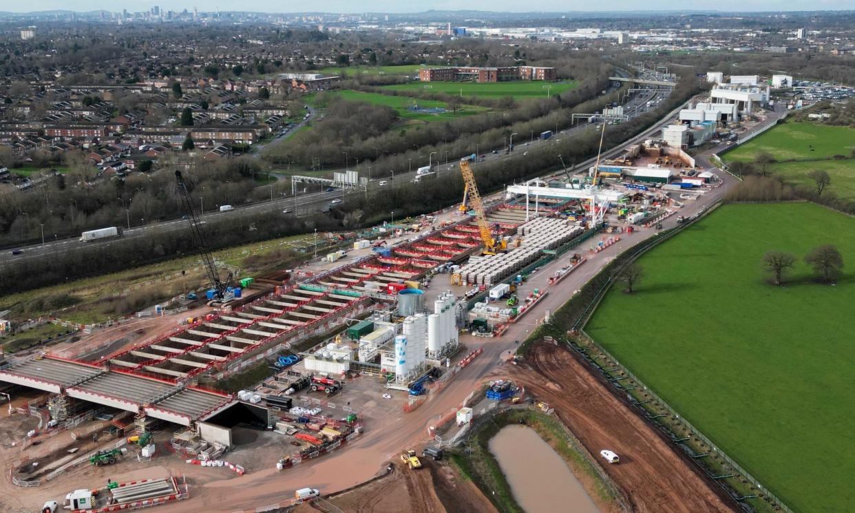 <span>Andy Street, the mayor of the West Midlands, said that the cycle route would ‘maximise HS2’s benefits for the region’.</span><span>Photograph: Jacob King/PA</span>