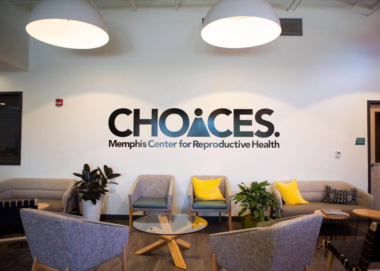 The front lobby is seen at CHOICES Memphis center for reproductive health in Memphis, Tenn., on Wednesday, October 14, 2020.