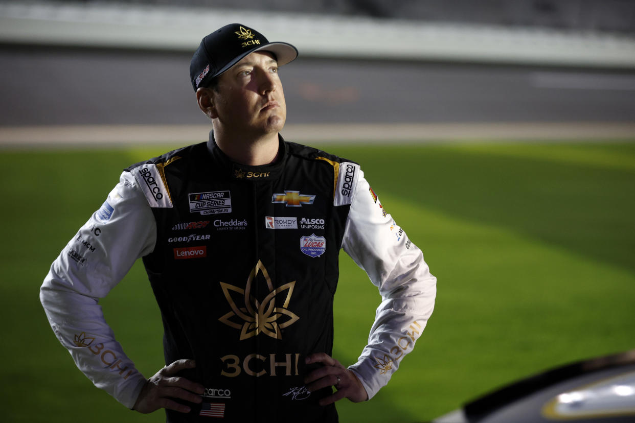 DAYTONA BEACH, FLORIDA - FEBRUARY 15: Kyle Busch, driver of the #8 3CHI Chevrolet, looks on during qualifying for the Busch Light Pole at Daytona International Speedway on February 15, 2023 in Daytona Beach, Florida. (Photo by Sean Gardner/Getty Images)