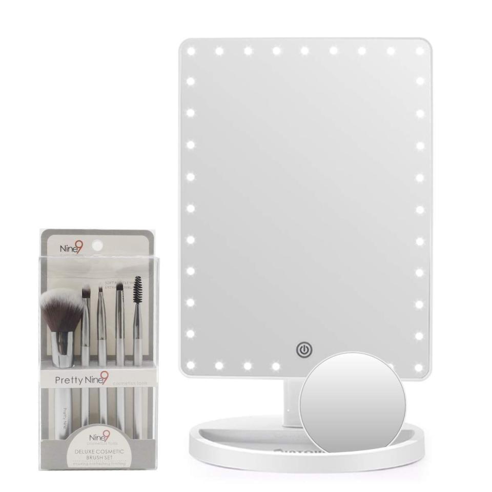 7) Large Lighted Vanity Makeup Mirror