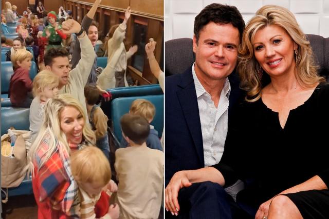 See Donny Osmond, Wife Debbie and Family Jam Out to 'Feliz Navidad' on the  'North Pole Express' - Yahoo Sport