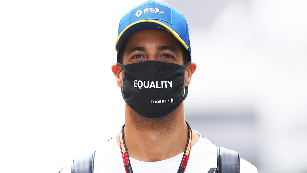 Aussie Formula One driver Daniel Ricciardo is pictured at the Formula One Russian Grand Prix.