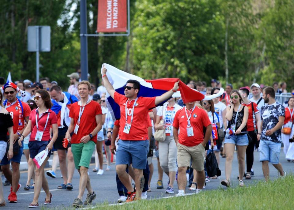 Panama fans arrive for the game (PA)