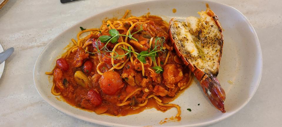 Bice's lobster linguine is $22 or $44 depending on the time you eat.