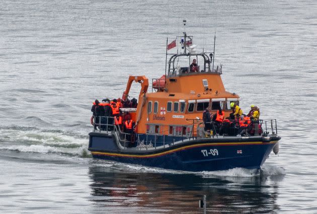 The migrants will be picked up in the English Channel and taken to the port of Dover in an RNLI lifeboat.