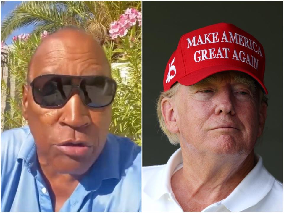 OJ Simpson (left) and Donald Trump (Instagram/Getty Images)