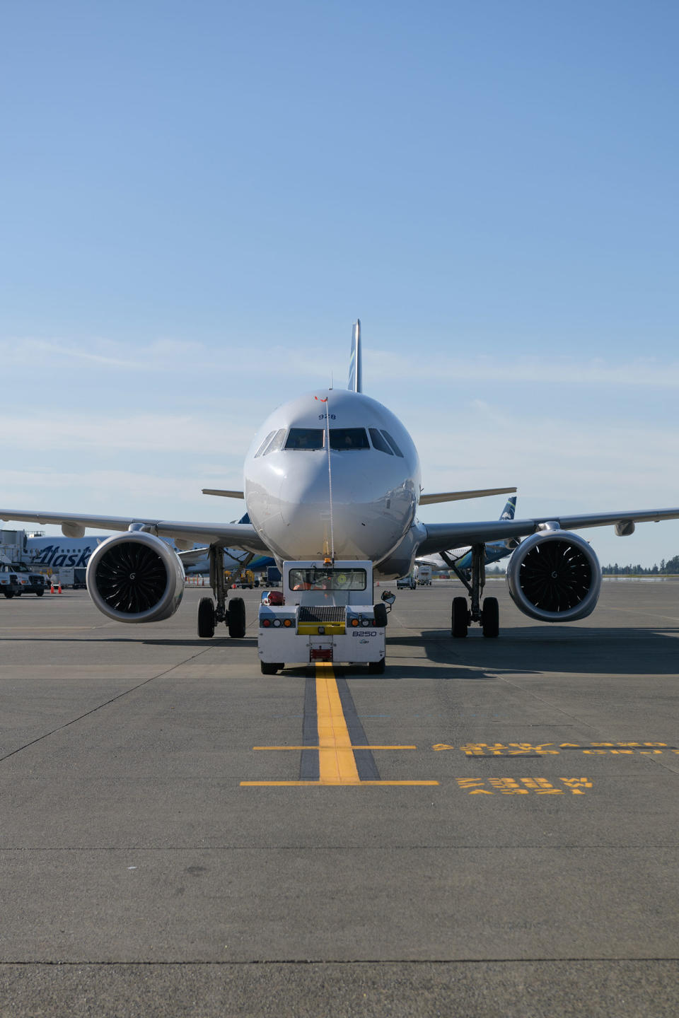 Flight 1258 to San Francisco International Airport via the Seattle-Tacoma International Airport prepares to depart on May 14.<span class="copyright">Chona Kasinger for TIME</span>