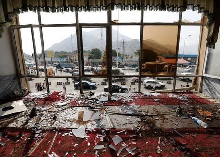 Broken glass and debris are seen inside a resturant a day after a suicide attack in Kabul, Afghanistan July 24, 2016. REUTERS/Mohammad Ismail