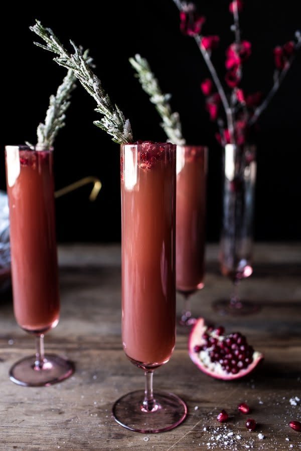 <strong>Get the <a href="http://www.halfbakedharvest.com/sparkling-pomegranate-punch/" target="_blank">Sparkling Cranberry Punch recipe</a> from Half Baked Harvest</strong>