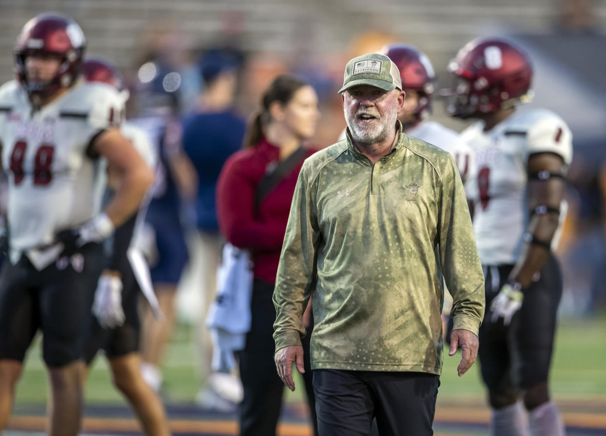 New Mexico State coach Jerry Kill has turned around the program and has the Aggies vying for a Conference USA title. (AP Photo/Andres Leighton)