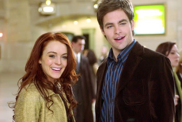 <p>Barry Wetcher/20th Century Fox/Kobal/Shutterstock</p> Lindsay Lohan and Chris Pine in "Just My Luck"