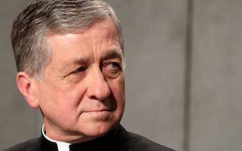 Cardinal Blase Cupich, archbishop of Chicago, is one of the organisers of the summit - Credit: AP/Gregorio Borgia