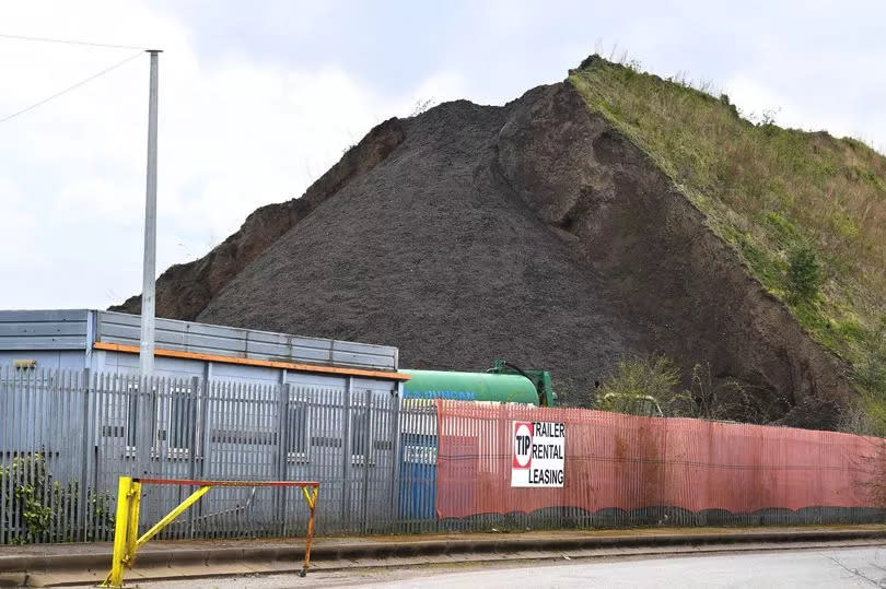 Mound of rubbish sighted near the Simonswood Industrial Estate, Stopgate Lane, Kirkby