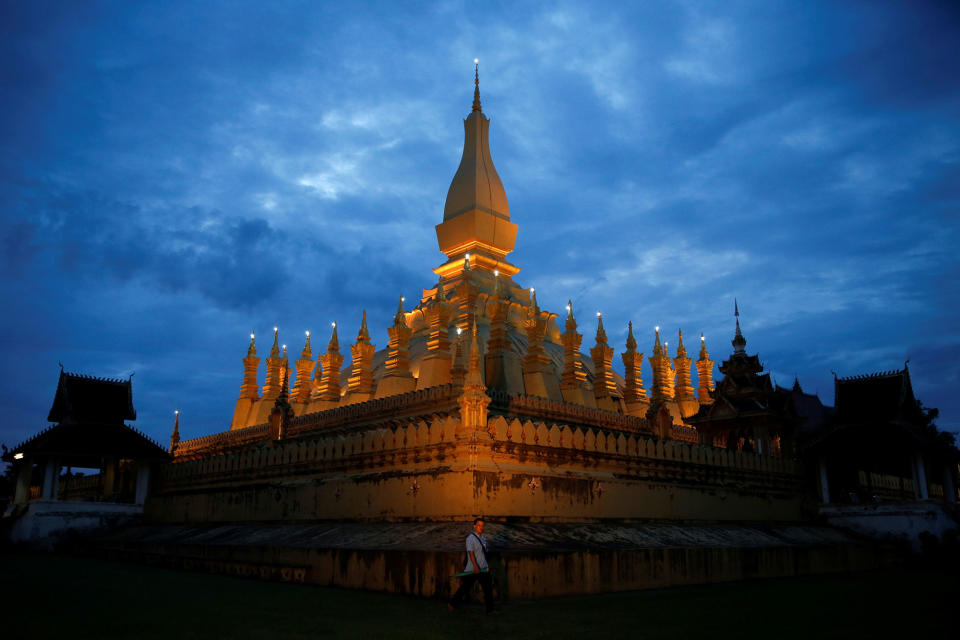 Pha That Luang stupa in Vientiane, Laos