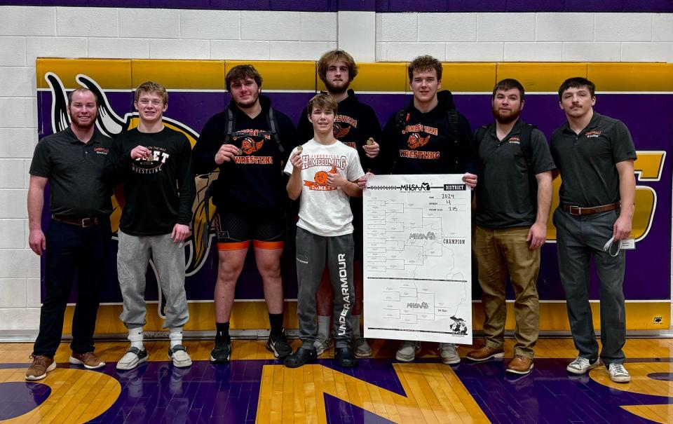 Jonesville leaves Bronson with one district champion (Even McColley) and five other medalists including Carson Playford, Ben Colbart, Cooper Stevens, Blake Ryan and Isaac Shively.