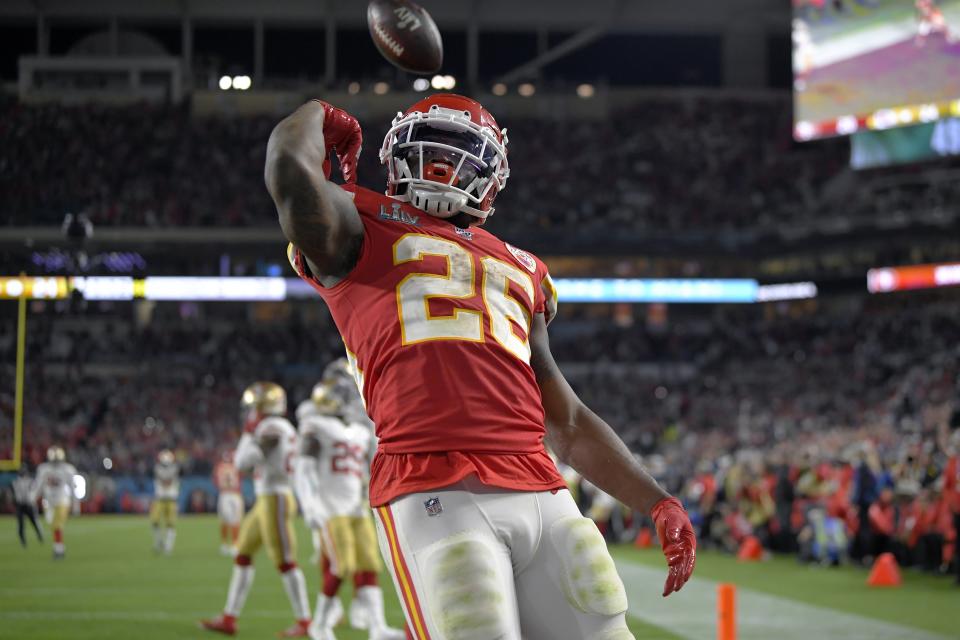 Damien Williams is getting his Super Bowl jersey back. (AP Photo/Mark J. Terrill)