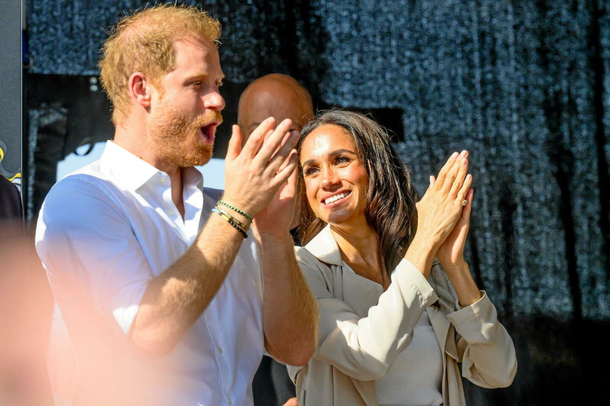 Le prince Harry et Meghan Markle, duc et duchesse de Sussex, à Düsseldorf (Allemagne), en septembre 2023.  - Credit:DPPA/Starface