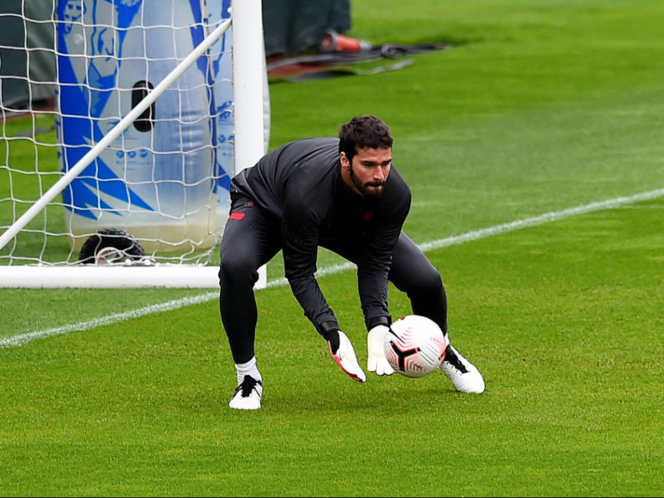 Alisson suffered from hip and calf problems last yearLiverpool FC via Getty Images
