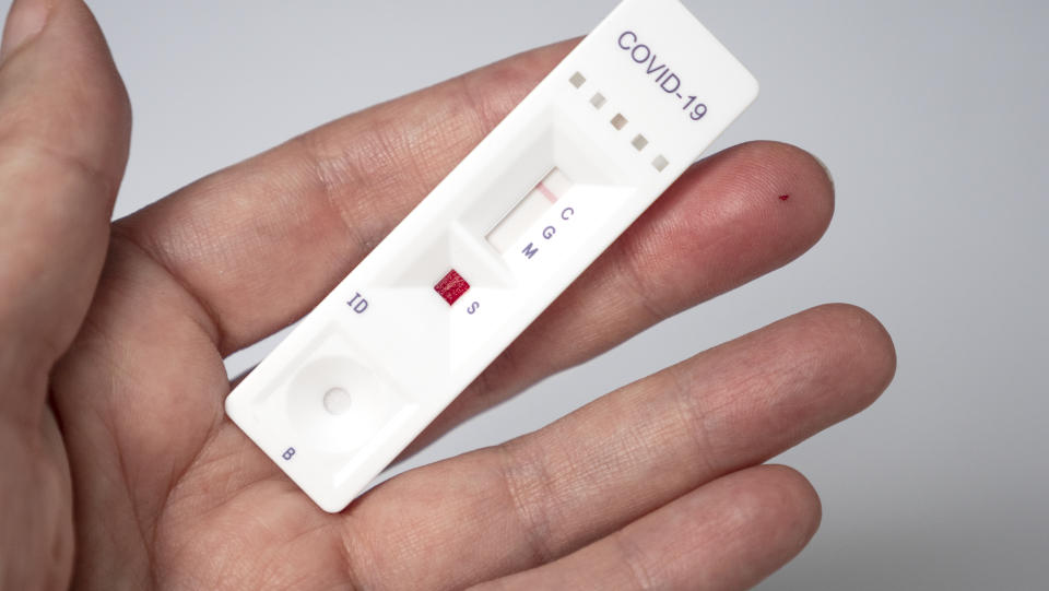 Covid-19 test kit for detecting IgM/IgG antibodies and immunity in 15 minutes