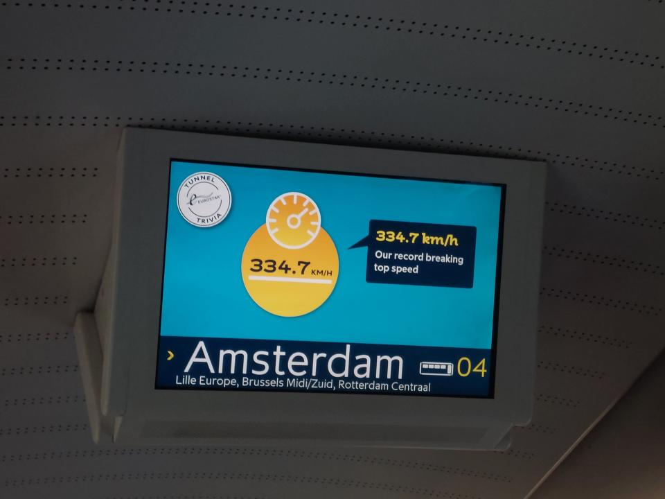 Eurostar journey London to Amsterdam