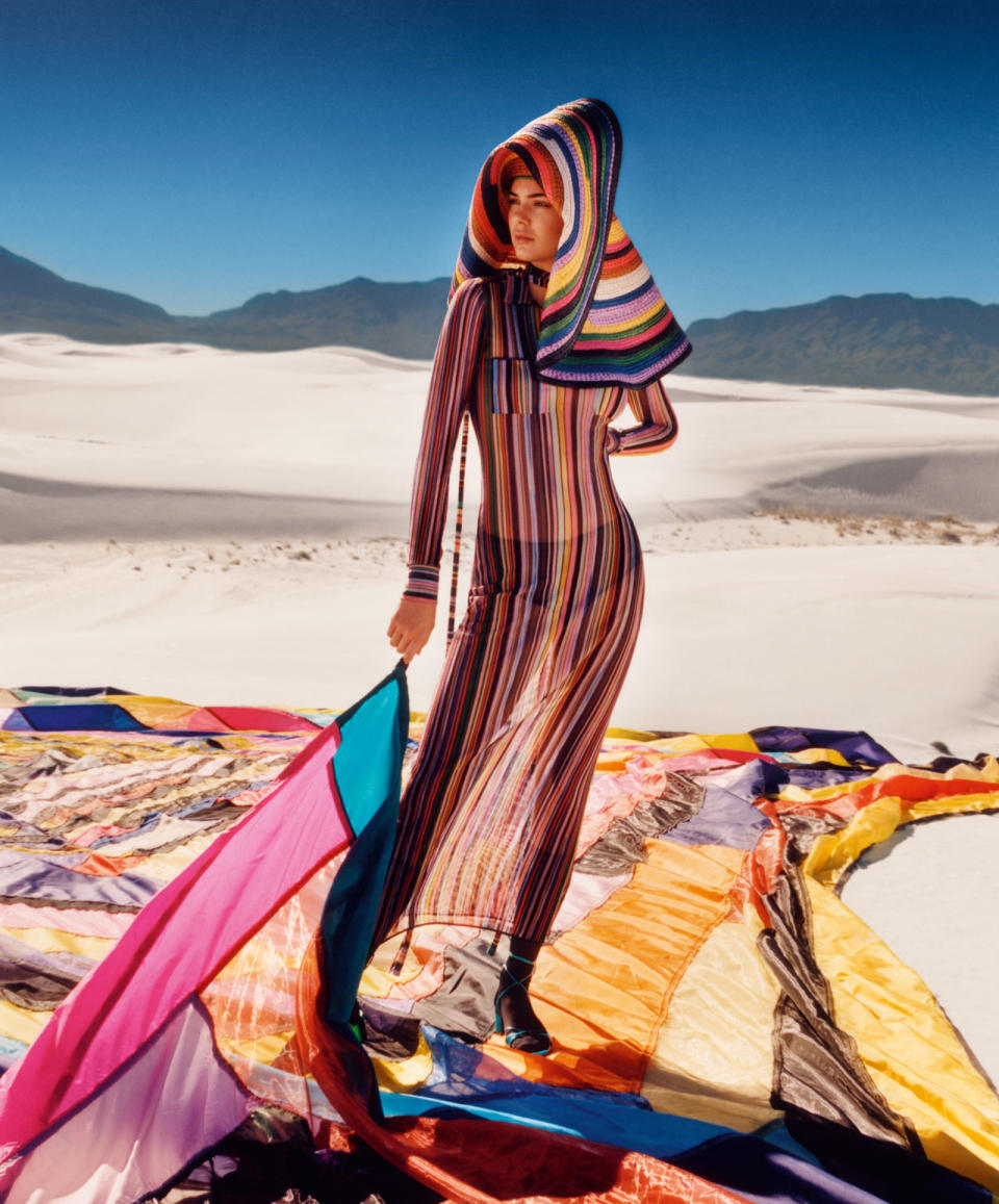 <p><strong>Models:</strong> Kendall Jenner<br><strong>Photographer: </strong>Harley Weir<br> (Photo: Courtesy of Missoni) </p>